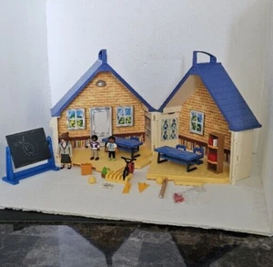 PlayMobil Packable Schoolhouse w/ Accessories Not Complete Interactive Education - Picture 1 of 15
