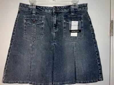 Vintage Calvin Klein 4 Pocket Pleated Skirt Size 8 New NWT  Zippered        T110 - Image 1 of 4