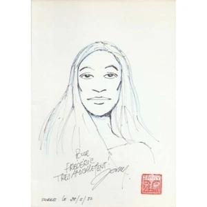 Jarry (Charles) - Dessin dédicacé. - Picture 1 of 1