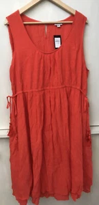 Avenue Womens Sleeveless Kasey Side Ties Dress Paprika Size 22/24 NWT - Picture 1 of 3