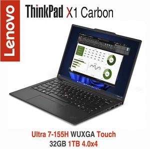 ThinkPad X1 Carbon Gen 12 Ultra 7 155H WUXGA Touch 32GB 1T 4Y Premier+ADP Wrrnty - Picture 1 of 10