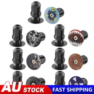 2Pcs Bicycle Handle Bar Aluminum Alloy End Caps for Most Bicycles (Death Sickle) - Picture 1 of 8