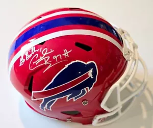 Cornelius Bennett Signed Auto Buffalo F/S Full Size Speed Helmet w/Go Bills - Picture 1 of 3