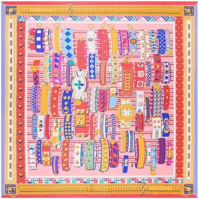 Square Foulard Silk Scarves Bufandas Hijab Wraps Women Fashion Accessories 1pc S - Image 1 of 4