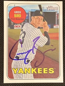 Greg Bird Yankees Signed Auto Autographed 2018 Topps Heritage Card #367 ~ COA - Picture 1 of 5