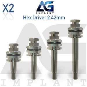 2 Sechskantschraubendreher 2,42 mm manueller Schraubendreher chirurgisches Werkzeug für Dental - Bild 1 von 6