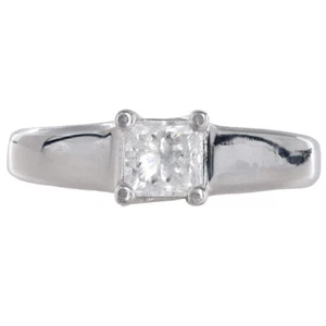 Lady's Diamond Engagement Ring .75 CTW 14K White Gold 4.6g Size 8.5 (PZ1002803) - Picture 1 of 7