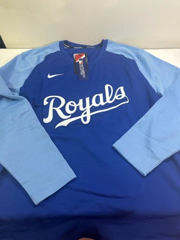 Nike Kansas City Royals Blue Sweatshirt Size Large New Dri Fit Baseball Cover