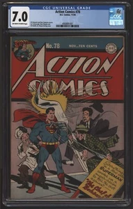 Action Comics #78 1944, CGC 7.0 - Picture 1 of 2