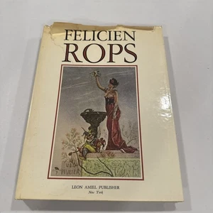 1975 THE GRAPHIC WORK OF FELICIEN ROPS, HC/DJ - Picture 1 of 4