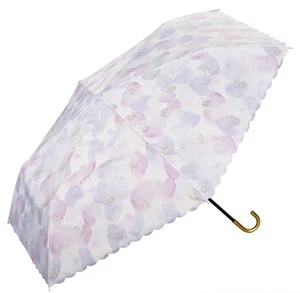 Kuromi Mini Folding Umbrella for Sun and Rain Sanrio Characters Wpc. New Japan - Picture 1 of 4