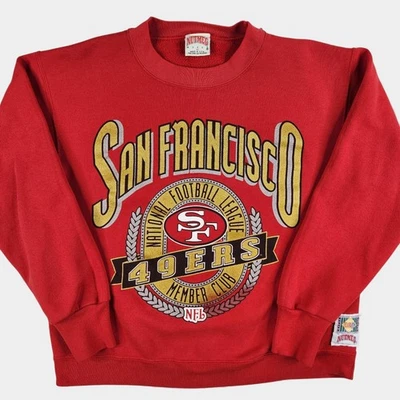 Moletom Vintage San Francisco 49ers Masculino Médio Vermelho NFL Gola Redonda Anos 90 Noz-moscada - Imagem 1 de 4