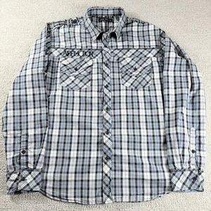 Affliction Black Premium Metal Button Down Hemd weiß schwarz blau Herren Gr. XL - Bild 1 von 8