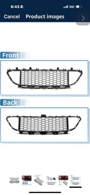 1 juego de parrilla de parachoques inferior delantera para BMW 320i 2013-2018 base 2,0 L L4 - gasolina Foto 1 de 4