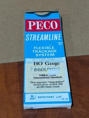 Peco Streamline - #SL-85XX - HO/OO - Nic. Silver - L/H Small Catch Turnout - NOS - Image 1 of 4