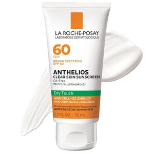 La Roche-Posay Anthelios Clear Skin Sunscreen Dry Touch SPF 60Oil Free Sunscreen - Picture 1 of 10