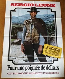 CLINT EASTWOOD pour poignée dollars affiche cinema originale 160x120 cm R70s - Imagen 1 de 1