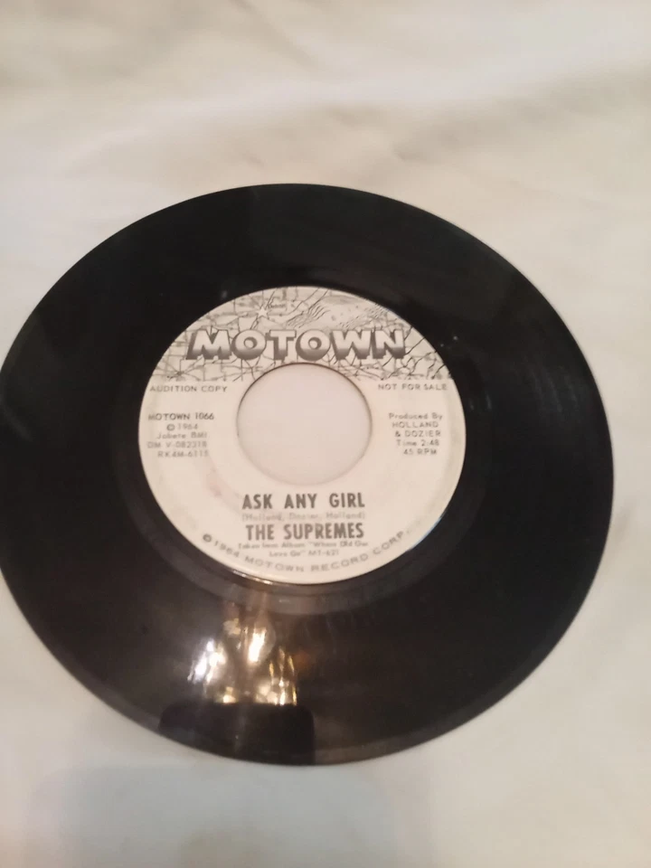 The Supremes Motown 1066, 7" 45 Audition Copy Ask Any Girl & Baby Love Rare! Foto 1 de 4