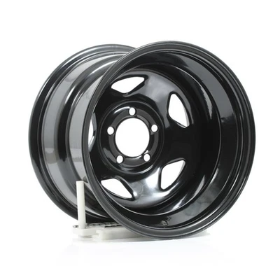 Cragar Black Steel V-5 Wheels 15"x10" 5x4.5" BC Set of 2 Foto 1 de 4