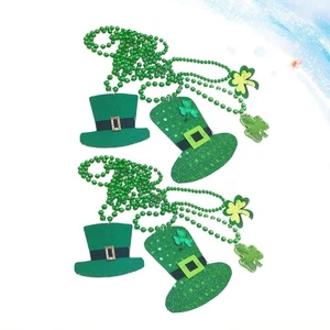 4 Pcs Bead Chain Set St Patricks Day Necklace Beads Party Supplies - Picture 1 of 11
