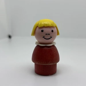 Vintage Fisher Price Little People brauner Body Mädchen mit blonden Haaren selten Rarität - Bild 1 von 6