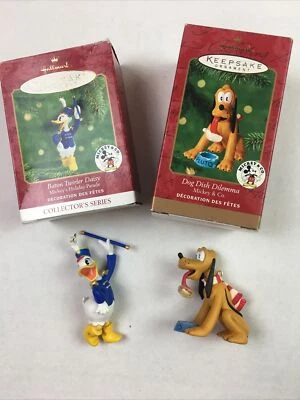 Enfeites de Natal lembrança Hallmark margarida pato e pluto mickey and co - Imagem 1 de 4