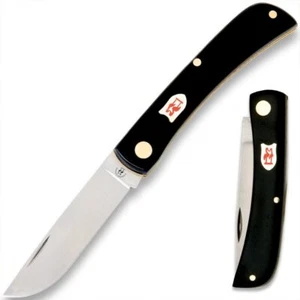 Kissing Crane Black Pocket Farmer Knife | 3" Stainless Steel Blade - Picture 1 of 4