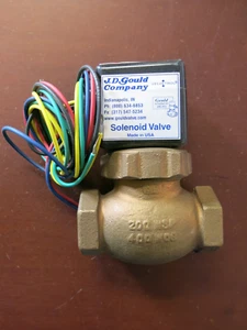 J.D. Gould M-3V - 1" NPT Bronze Solenoid Valve 120VAC 60Hz 5-125 PSI - Picture 1 of 6