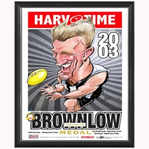 Nathan Buckley 2003 Brownlow Medal Collingwood L/E Print Framed - 5587 - Picture 1 of 1