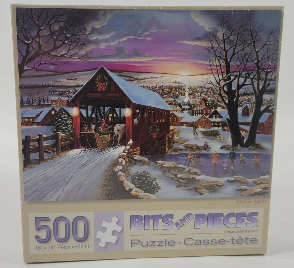 Bits and Pieces Home Again for Christmas 500 Piece Jigsaw Puzzle Winter