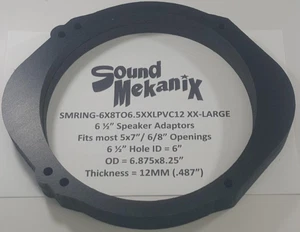5X7 Sound Mekanix Universal PVC-5X7 12MM 6” 5x7/ 6x8 to 6.5" Adaptor Pair - Picture 1 of 3