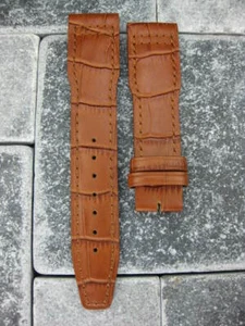Nueva correa de cuero de grano de 21 mm correa de reloj marrón IWC Pilot Spitfire Top Gun marrón - Imagen 1 de 4