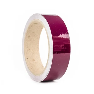 Zierstreifen Bordeaux Rot Glanz 25mm Seitenschweller Heck Dach Spiegel Kiemen - Picture 1 of 7