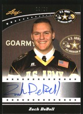 2011 Leaf Army All-American Bowl Tour Autographs Black #TAZDB Zach DeBell /20