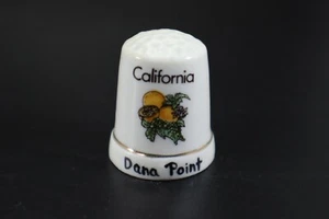 California Dana Point THIMBLE Porcelain Souvenir Fruit Sewing Collectible - Picture 1 of 5
