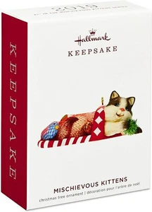 Hallmark Keepsake Mischievous Kittens Cat in Stocking Ornament  Holiday 2019 - Picture 1 of 6