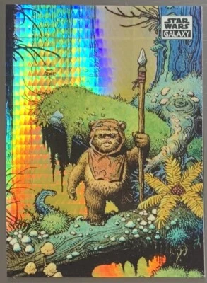 2021 Topps Chrome Star Wars Warrior Ewok #12 Prism Refractor /75 - Image 1 of 4