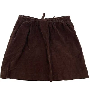 Bella Bliss Tie Waist Corduroy Dark Brown Skirt Girls 6 - Picture 1 of 4