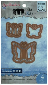 Spellbinders Media Mixage Butterflies One Template Set Cutting Embossing Dies - Picture 1 of 1
