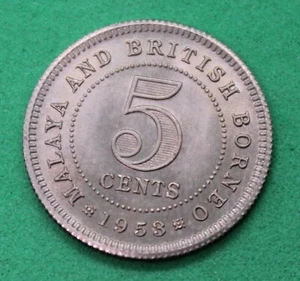 1958 Malaya & British Borneo 5 Cents - Picture 1 of 2