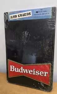 NOS VTG Plasticolor Budweiser Beer Logo Mud Flaps Splash Guards 12"x18" Truck - Picture 1 of 8