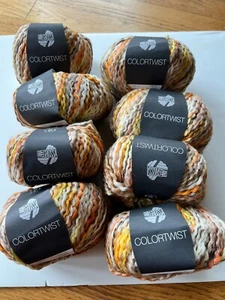 Lana Grossa, BRAND NEW Colortwist, 8 balls, merino/cotton, 90m/98 yards per 50g - Picture 1 of 6
