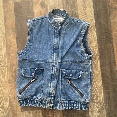 Silver Nickels Denim Vest Size S Women's Vtg 90s -Missing Zip Off Sleeves - Изображение 1 из 4