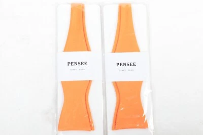 Lote de 2 pajaritas de tejido liso naranja PenSee para hombre Foto 1 de 4