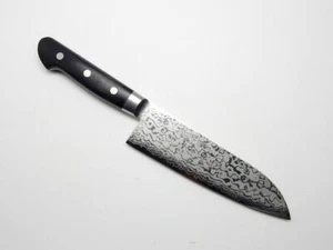 Yoshihiro VG-10 17 Layers Damascus, HRB Japanese Chef's Santoku 165 mm/6.5" - Picture 1 of 7