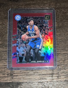 2017-18 Donruss Joel Embiid #112 76ERS RED PARALLEL /99