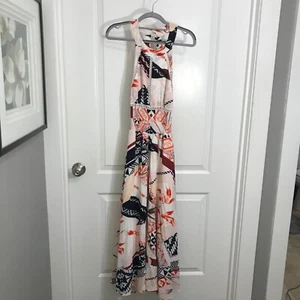 Anthropologie Abel the Label Aztec Geo Print Halter Maxi Dress Size L - Picture 1 of 4