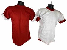 Vintage Medium Reversible T-shirt 70s Lot of 2 Red White Russell Athletic NWOT