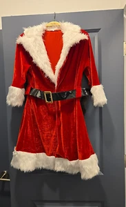 Adult Women's Cosplay Party Mrs. Santa Claus Costume Dress with Belt SIZE MEDIUM - Picture 1 of 12