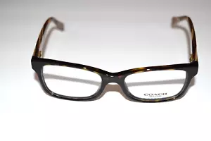 Coach Libby Dark Tortoise L Brown Horn HC6047 5204 49-16-135 Eyeglasses - Picture 1 of 4